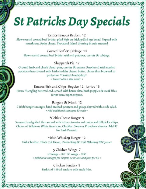 upscale st patricks day menu